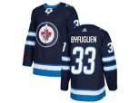 Winnipeg Jets #33 Dustin Byfuglien Navy Blue Home Authentic Stitched NHL Jersey
