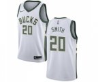 Milwaukee Bucks #20 Jason Smith Authentic White Basketball Jersey - Association Edition