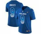 New Orleans Saints #9 Drew Brees Limited Royal Blue NFC 2019 Pro Bowl Football Jersey