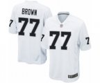 Oakland Raiders #77 Trent Brown Game White Football Jersey
