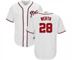 Washington Nationals #28 Jayson Werth Replica White Home Cool Base Baseball Jersey