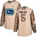 Vancouver Canucks #5 Derrick Pouliot Authentic Camo Veterans Day Practice NHL Jersey