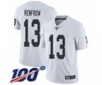 Oakland Raiders #13 Hunter Renfrow White Vapor Untouchable Limited Player 100th Season Football Jersey