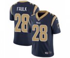 Los Angeles Rams #28 Marshall Faulk Navy Blue Team Color Vapor Untouchable Limited Player Football Jersey