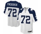 Dallas Cowboys #72 Travis Frederick Game White Throwback Alternate Football Jersey