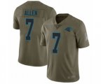 Carolina Panthers #7 Kyle Allen Limited Olive 2017 Salute to Service Football Jersey