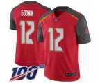 Tampa Bay Buccaneers #12 Chris Godwin Red Team Color Vapor Untouchable Limited Player 100th Season Football Jersey