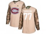 Montreal Canadiens #77 Pierre Turgeon Camo Authentic Veterans Day Stitched NHL Jersey