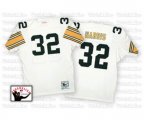 Pittsburgh Steelers #32 Franco Harris White Authentic Throwback Football Jersey