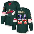 Minnesota Wild #24 Matt Dumba Authentic Green USA Flag Fashion NHL Jersey