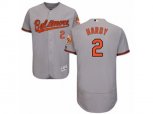 Baltimore Orioles #2 J.J. Hardy Grey Flexbase Authentic Collection MLB Jersey