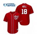 Washington Nationals #18 Jake Noll Authentic Red Alternate 1 Cool Base Baseball Player Jersey