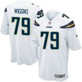 Los Angeles Chargers #79 Kenny Wiggins Game White NFL Jersey