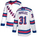 New York Rangers #31 Ondrej Pavelec Authentic White Away NHL Jersey