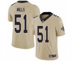 New Orleans Saints #51 Sam Mills Limited Gold Inverted Legend Football Jersey