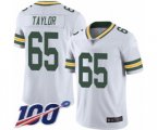Green Bay Packers #65 Lane Taylor White Vapor Untouchable Limited Player 100th Season Football Jersey