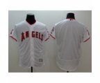 Los Angeles Angels of Anaheim #22 David Fletcher White Home Flex Base Authentic Collection Baseball Player Jersey