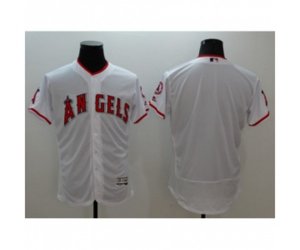 Los Angeles Angels of Anaheim #22 David Fletcher White Home Flex Base Authentic Collection Baseball Player Jersey