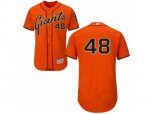San Francisco Giants #48 Pablo Sandoval Orange Flexbase Authentic Collection MLB Jersey