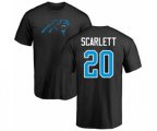 Carolina Panthers #20 Jordan Scarlett Black Name & Number Logo T-Shirt