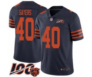Chicago Bears #40 Gale Sayers Limited Navy Blue Rush Vapor Untouchable 100th Season Football Jersey