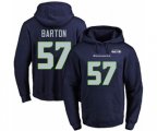 Seattle Seahawks #57 Cody Barton Navy Blue Name & Number Pullover Hoodie
