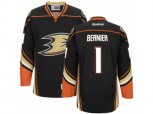 Reebok Anaheim Ducks #1 Jonathan Bernier Authentic Black Home NHL Jersey