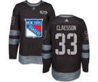 Adidas New York Rangers #33 Fredrik Claesson Authentic Black 1917-2017 100th Anniversary NHL Jersey