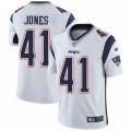 New England Patriots #41 Cyrus Jones White Vapor Untouchable Limited Player NFL Jersey