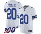 Dallas Cowboys #20 Tony Pollard White Vapor Untouchable Limited Player 100th Season Football Jersey