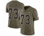 New Orleans Saints #73 Rick Leonard Limited Olive 2017 Salute to Service Football Jersey
