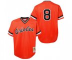 Baltimore Orioles #8 Cal Ripken Authentic Orange Throwback Baseball Jersey