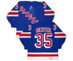 CCM New York Rangers #35 Mike Richter Authentic Royal Blue New Throwback NHL Jersey