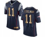 New England Patriots #11 Julian Edelman Elite Navy Gold Team Color Football Jersey