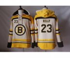 Boston Bruins #23 Chris Kelly Cream Sawyer Hooded Sweatshirt Stitched NHL Jersey