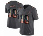 Indianapolis Colts #12 Andrew Luck Limited Black USA Flag 2019 Salute To Service Football Jersey