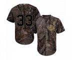 Cleveland Indians #33 Brad Hand Authentic Camo Realtree Collection Flex Base Baseball Jersey