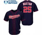 Minnesota Twins #25 Byron Buxton Replica Navy Blue Alternate Road Cool Base Baseball Jersey