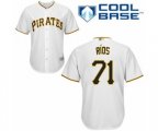 Pittsburgh Pirates Yacksel Rios Replica White Home Cool Base Baseball Player Jersey