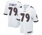 Baltimore Ravens #79 Ronnie Stanley Game White Football Jersey