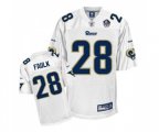Los Angeles Rams #28 Marshall Faulk White Hall of Fame 2011 Premier EQT Throwback Football Jersey