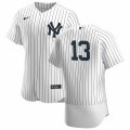 New York Yankees #13 Joey Gallo Nike White Authentic Home MLB Jersey