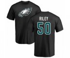 Philadelphia Eagles #50 Duke Riley Black Name & Number Logo T-Shirt