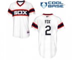 Chicago White Sox #2 Nellie Fox Replica White 2013 Alternate Home Cool Base Baseball Jersey