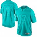 Miami Dolphins #17 Ryan Tannehill Aqua Green Drenched Limited NFL Jersey