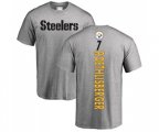 Pittsburgh Steelers #7 Ben Roethlisberger Ash Backer T-Shirt