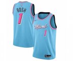 Miami Heat #1 Chris Bosh Swingman Blue Basketball Jersey - 2019-20 City Edition