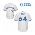 Toronto Blue Jays #64 Derek Law Authentic White Home Baseball Player Jersey