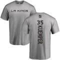 Los Angeles Kings #35 Darcy Kuemper Ash Backer T-Shirt