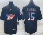 Kansas City Chiefs #15 Patrick Mahomes 2022 USA Map Fashion Black Color Rush Stitched Nike Limited Jersey